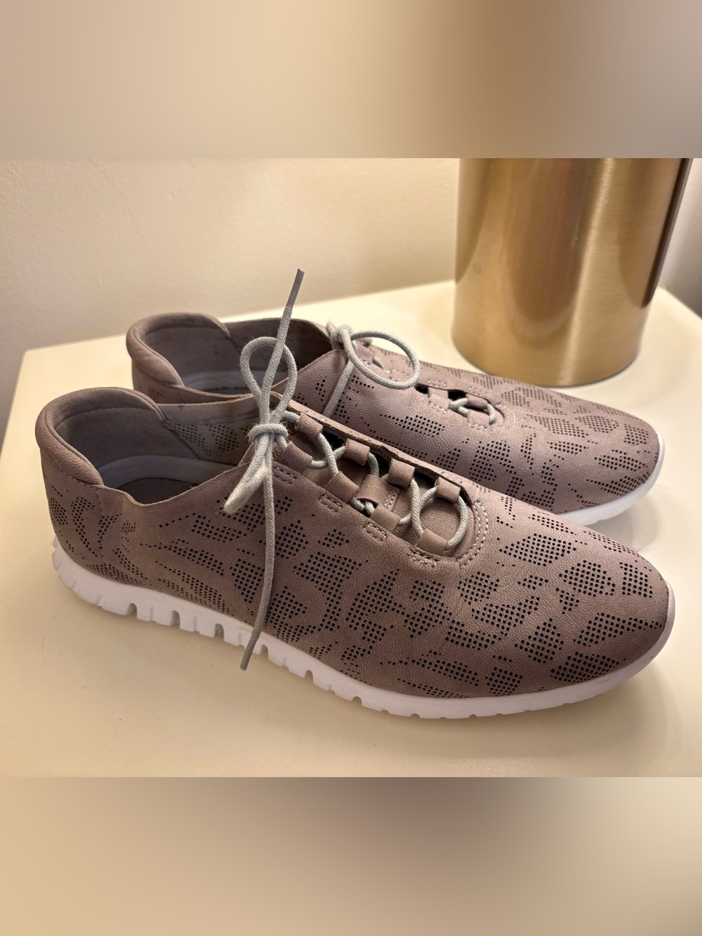 Cole Haan Zero Grand Perforated Lace-Up Sneakers with White Sole